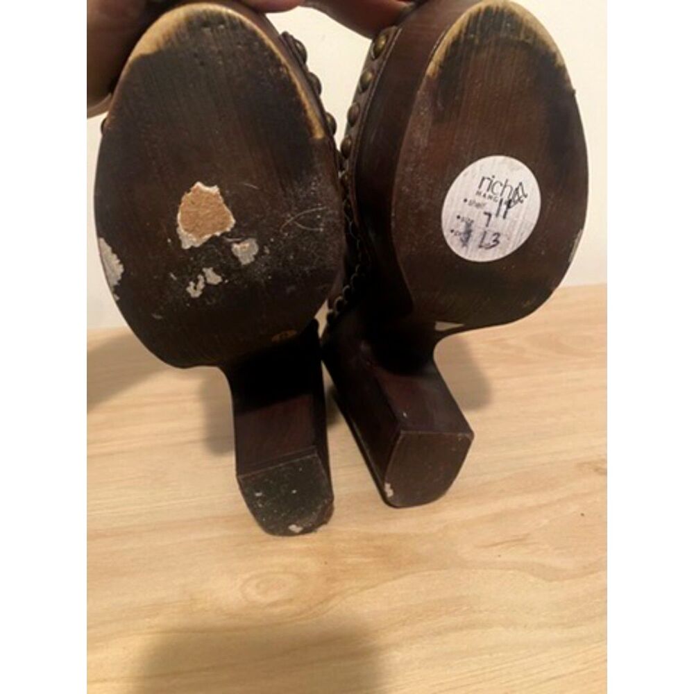 Charles David Platform Clogs – Brown Leather size 7 - Picture 7 of 8